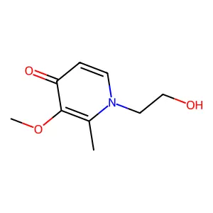 1-(2-Hydroxyethyl)-3-methoxy-2-methylpyridin-4(1H)-one structure