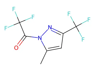2,2,2-Trifluoro-1-[5-methyl-3-(trifluoromethyl)pyrazol-1-yl]ethanone structure