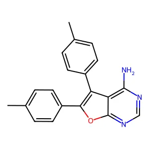 5,6-Bis(4-methylphenyl)furo[2,3-d]pyrimidin-4-amine structure