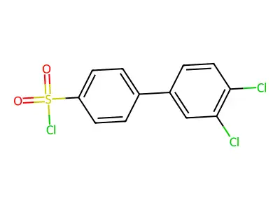 3',4'-Dichloro[1,1'-biphenyl]-4-sulfonyl chloride structure