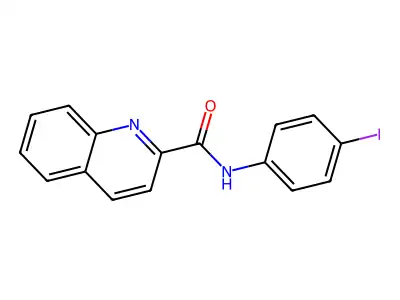 2-Quinolinecarboxamide, N-(4-iodophenyl)- structure