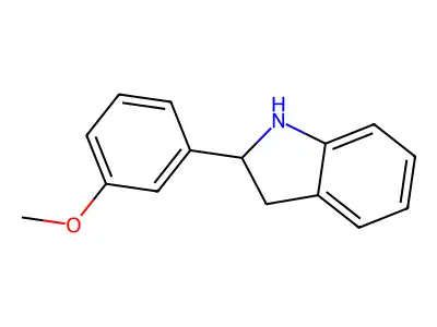 2-(3-methoxyphenyl)-2,3-dihydro-1H-indole structure