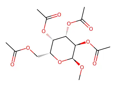 alpha-D-Glucopyranoside methyl tetraacetate structure