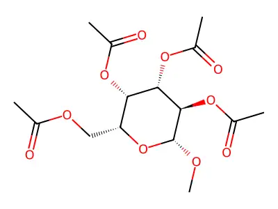 Methyl tetraacetyl-beta-D-galactopyranoside structure