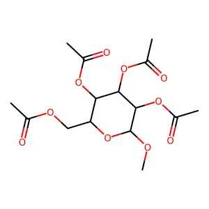 Methyl tetra-O-acetyl-alpha-D-mannopyranoside structure