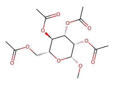 Methyl 2,3,4,6-tetra-O-acetyl-beta-D-glucopyranoside structure