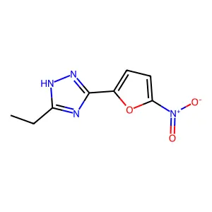 5-ethyl-3-(5-nitrofuran-2-yl)-1H-1,2,4-triazole structure