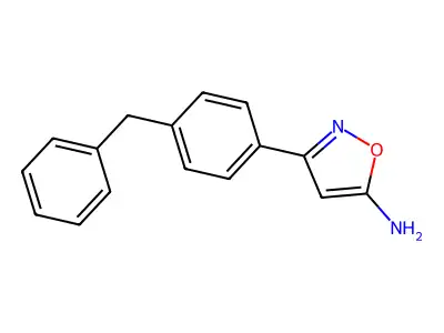 3-(4-Benzyl-phenyl)-isoxazol-5-ylamine structure