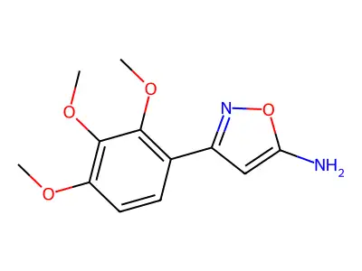 3-(2,3,4-Trimethoxyphenyl)-1,2-oxazol-5-amine structure