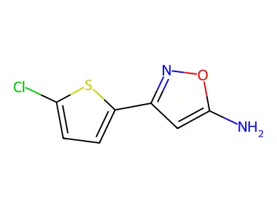 3-(5-Chlorothiophen-2-yl)isoxazol-5-amine structure