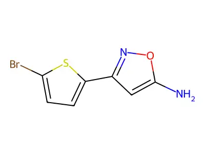 3-(5-Bromothiophen-2-yl)-1,2-oxazol-5-amine structure