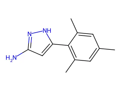5-(2,4,6-trimethylphenyl)-1H-pyrazol-3-amine structure