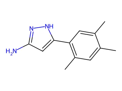 3-(2,4,5-trimethylphenyl)-1H-pyrazol-5-amine structure