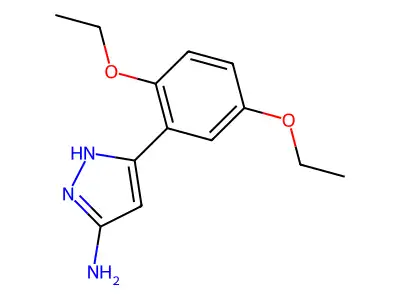 5-(2,5-diethoxyphenyl)-1H-pyrazol-3-amine structure