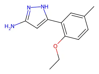 5-(2-ethoxy-5-methylphenyl)-1H-pyrazol-3-amine structure