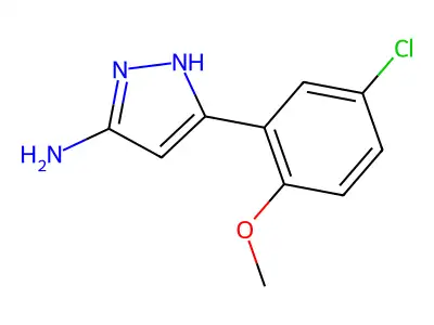 3-(5-chloro-2-methoxyphenyl)-1H-pyrazol-5-amine structure