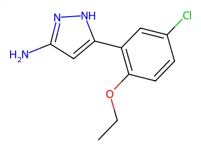 5-(5-chloro-2-ethoxyphenyl)-1H-pyrazol-3-amine structure