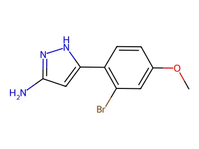 5-(2-bromo-4-methoxyphenyl)-1H-pyrazol-3-amine structure