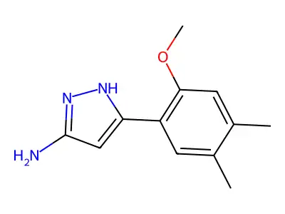 5-(2-methoxy-4,5-dimethylphenyl)-1H-pyrazol-3-amine structure