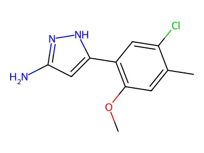 3-(5-chloro-2-methoxy-4-methylphenyl)-1H-pyrazol-5-amine structure