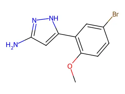 5-(5-bromo-2-methoxyphenyl)-1H-pyrazol-3-amine structure