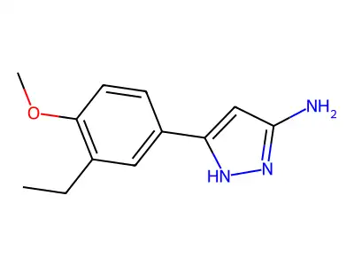 5-(3-ethyl-4-methoxyphenyl)-1H-pyrazol-3-amine structure