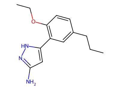 3-(2-ethoxy-5-propylphenyl)-1H-pyrazol-5-amine structure