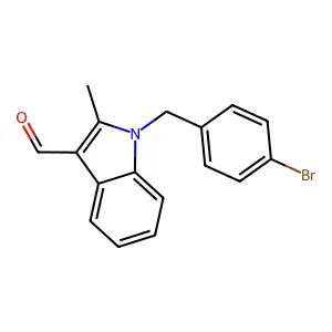 1-(4-bromobenzyl)-2-methyl-1H-indole-3-carbaldehyde structure