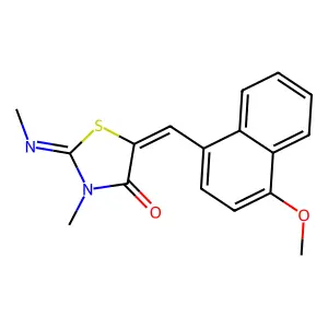5-[(4-Methoxy-1-naphthalenyl)methylene]-3-methyl-2-(methylimino)-4-thiazolidinone structure