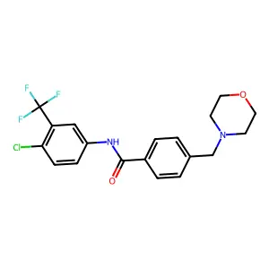 N-[4-chloro-3-(trifluoromethyl)phenyl]-4-(morpholin-4-ylmethyl)benzamide structure
