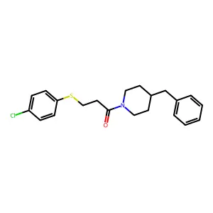 1-(4-Benzylpiperidin-1-yl)-3-[(4-chlorophenyl)sulfanyl]propan-1-one structure