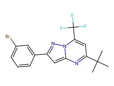 2-(3-Bromophenyl)-5-tert-butyl-7-(trifluoromethyl)pyrazolo[1,5-a]pyrimidine structure