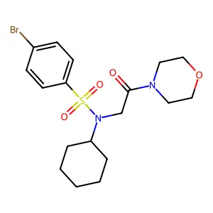 4-bromo-N-cyclohexyl-N-(2-morpholin-4-yl-2-oxoethyl)benzenesulfonamide structure