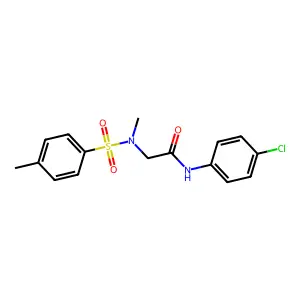 N-(4-chlorophenyl)-2-[methyl-(4-methylphenyl)sulfonylamino]acetamide structure