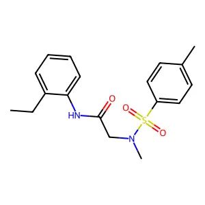 N-(2-ethylphenyl)-2-[methyl-(4-methylphenyl)sulfonylamino]acetamide structure