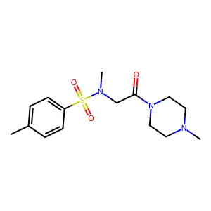 N,4-dimethyl-N-[2-(4-methylpiperazin-1-yl)-2-oxoethyl]benzenesulfonamide structure