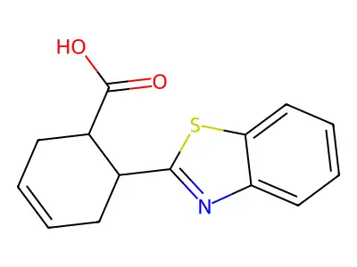 6-(1,3-Benzothiazol-2-yl)cyclohex-3-ene-1-carboxylic acid structure