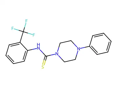 4-phenyl-N-[2-(trifluoromethyl)phenyl]piperazine-1-carbothioamide structure