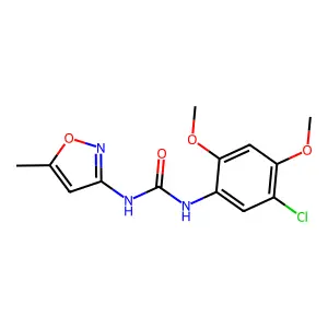 1-(5-Chloro-2,4-dimethoxyphenyl)-3-(5-methylisoxazol-3-yl)urea structure