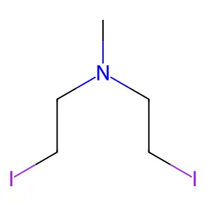 2-Iodo-N-(2-iodoethyl)-N-methylethan-1-amine structure