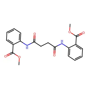 Methyl 2-[[4-(2-methoxycarbonylanilino)-4-oxobutanoyl]amino]benzoate structure