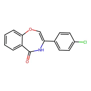 3-(4-chlorophenyl)-1,4-benzoxazepin-5(4H)-one structure