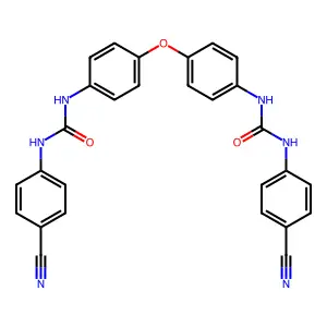1-(4-Cyanophenyl)-3-[4-[4-[(4-cyanophenyl)carbamoylamino]phenoxy]phenyl]urea structure