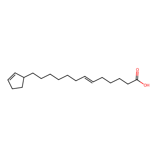 13-(2-Cyclopentene-1-yl) 6-tridecenoic acid structure
