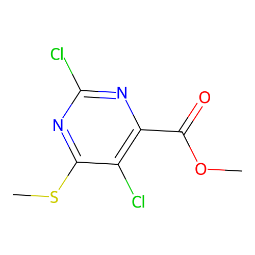 Methyl 2,5-dichloro-6-methylsulfanylpyrimidine-4-carboxylate structure