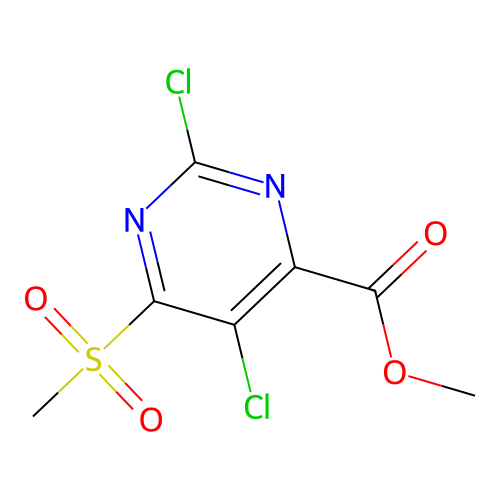 Methyl 2,5-dichloro-6-methylsulfonylpyrimidine-4-carboxylate structure
