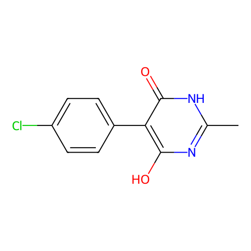 5-(4-chlorophenyl)-4-hydroxy-2-methyl-1H-pyrimidin-6-one structure