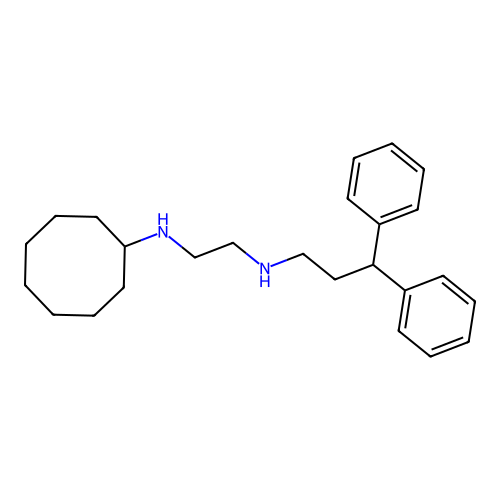 N'-cyclooctyl-N-(3,3-diphenylpropyl)ethane-1,2-diamine structure