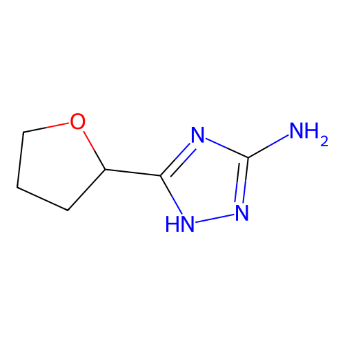 5-(tetrahydrofuran-2-yl)-1H-1,2,4-triazol-3-amine structure