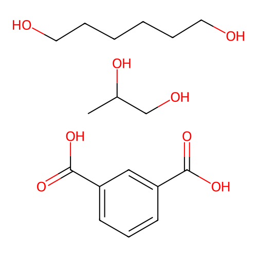 Benzene-1,3-dicarboxylic acid;hexane-1,6-diol;propane-1,2-diol structure